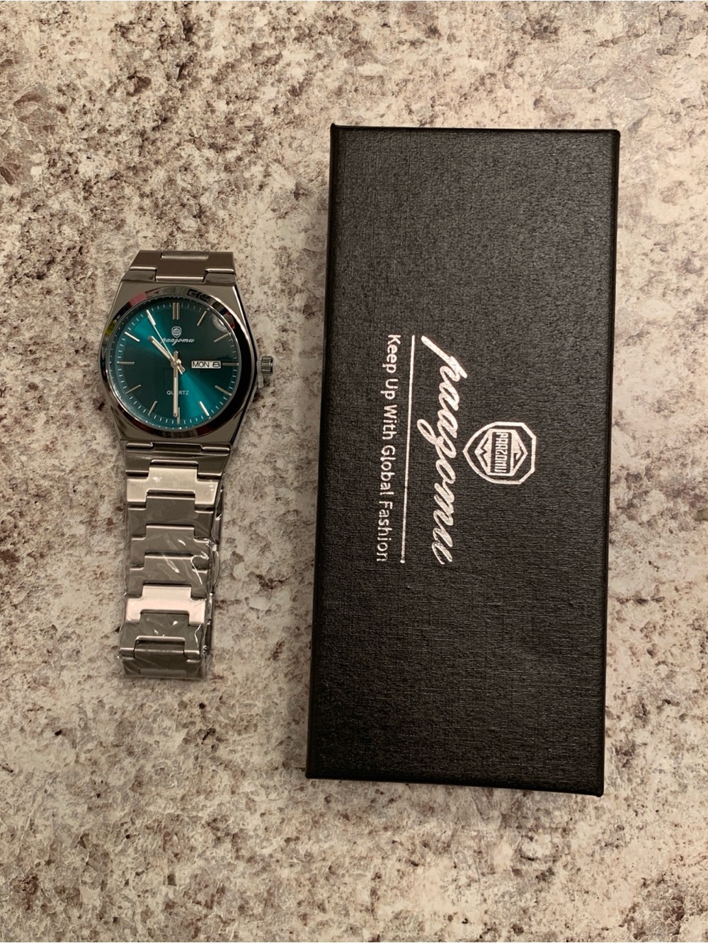 & Other Stories Silver Watch with Teal Dial